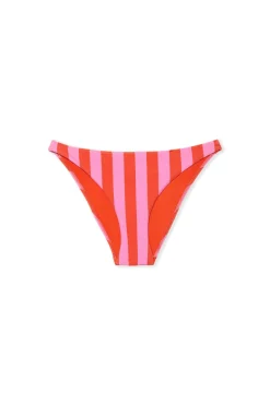 Bas de maillot de bain bikini rayé