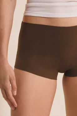 Bezszwowe szorty typu boyleg z bawełny