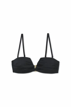 Biustonosz bandeau z cienkimi miseczkami i odpinanymi ramiączkami - góra od bikini