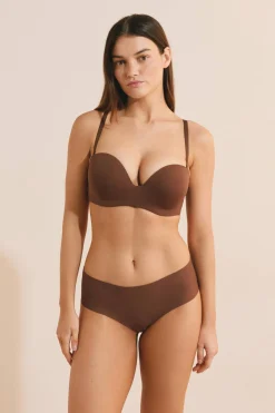 Biustonosz typu bandeau z mikrofibry