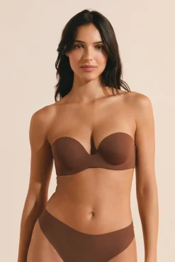 Biustonosz typu bandeau z mikrofibry