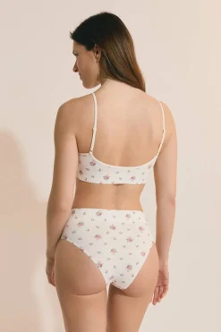 Biustonosz typu bralette z dekoltem w serek