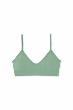 Biustonosz typu bralette z dekoltem w serek