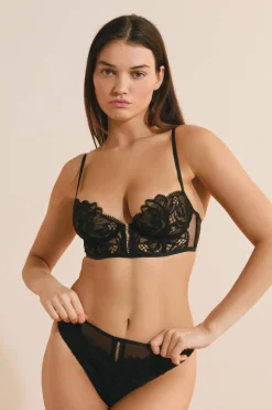Biustonosz typu bustier z gipiury