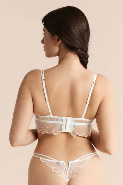 Biustonosz typu bustier z haftem