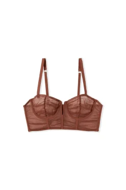 Biustonosz typu bustier z tiulu