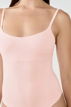 Body z mikrofibry z wbudowanym biustonoszem