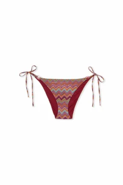 Dół od bikini do wiązania z błyszczącym nadrukiem