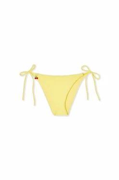 Dół od bikini wiązany satynowy z zawieszką