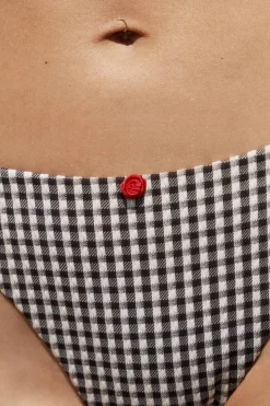 Dół od kostiumu kąpielowego bikini w kratkę vichy
