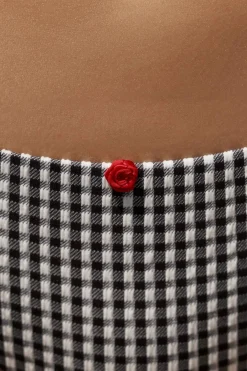 Dół od kostiumu kąpielowego typu bikini wiązana w kratkę Vichy