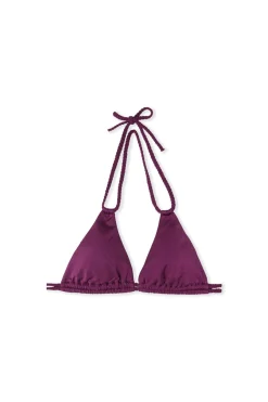 Góra od bikini trójkątna opalizująca do wiązania