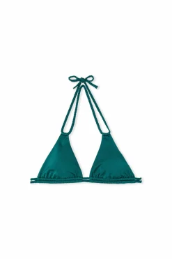Góra od bikini trójkątna opalizująca do wiązania