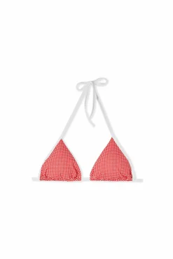 Góra od bikini trójkątna wiązana z motywami