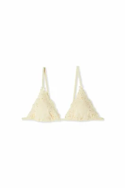 Góra od bikini trójkąt z haftem