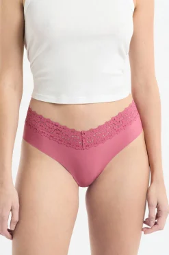 Hipster V-shape z mikrofibry i koronki