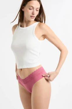 Hipster V-shape z mikrofibry i koronki