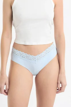 Hipster V-shape z mikrofibry i koronki