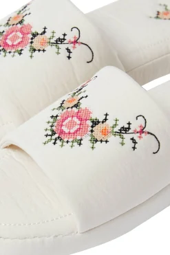 Kapcie japonki z bawełny w kwiatowy wzór