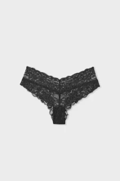 Koronkowe hipstery v-shape