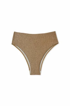 Opalizujące figi od bikini z wysokim stanem