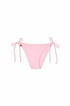 Satyna bikini do zawiązania z zawieszką