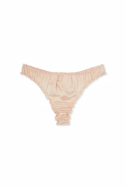 Satynowe stringi typu bloomer