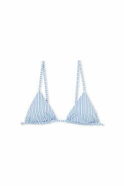 Trójkątna góra od bikini w paski